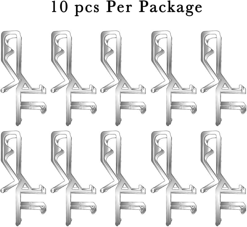 FLYIEE 10 PCS 1-7/8 Inches Plastic Valance Clips - Replacement Clips for Window Blinds, Fits Wooden Valances - Image 5